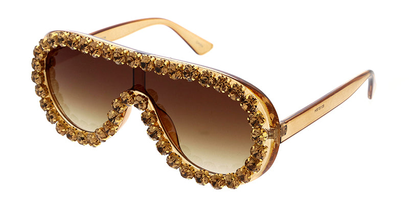 80187RH Women's Plastic Large Aviator Rhinestone Frame – Sunny