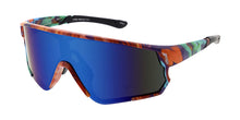 80196ME Men's Large Plastic Sport Shield Multi-Colored Printed Frame