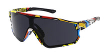 80197KSH KUSH Large Plastic Sport Shield Multi-Colored Printed Frame