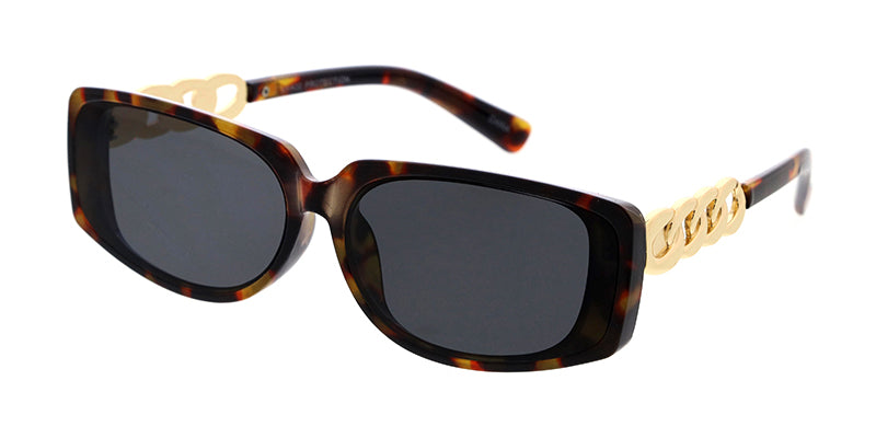 80203 Women's Plastic Medium Square Designer Frame w/ Metal Accent