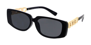 80203 Women's Plastic Medium Square Designer Frame w/ Metal Accent