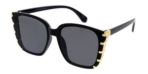 80205 Women's  Plastic Square Hipster Frame w/ Metal Accent
