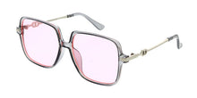 80209 Women's Plastic Medium Square Designer Inspired Frame w/ Metal Accent