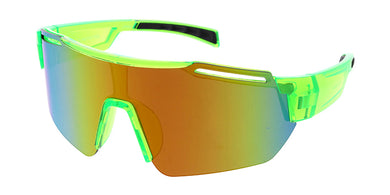 80220ME/RV Men's Plastic Sport Medium Shield Frame w/ Color Mirror Lens