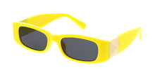 80242NEO Women's Plastic Small Rectangular Hipster Vintage Inspired Frame w/ Metal Accents