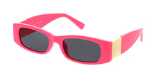 80242NEO Women's Plastic Small Rectangular Hipster Vintage Inspired Frame w/ Metal Accents