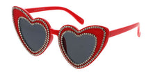 80245RH Women's Plastic Heart Frame w/ Rhinestone Border