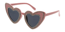 80245RH Women's Plastic Heart Frame w/ Rhinestone Border