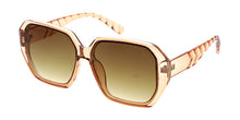 80286 Women's Plastic Large Geometric Frame w/ Flush Lens