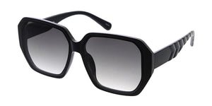 80286 Women's Plastic Large Geometric Frame w/ Flush Lens