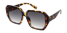 80286 Women's Plastic Large Geometric Frame w/ Flush Lens