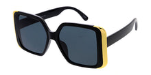 80294 Women's Plastic Large Designer Inspired  Square Frame w/ Metal accent