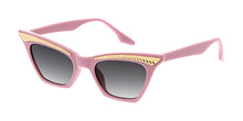 80295 Women's Plastic Small Vintage Inspired Cat Eye Frame w/ Metal Accent