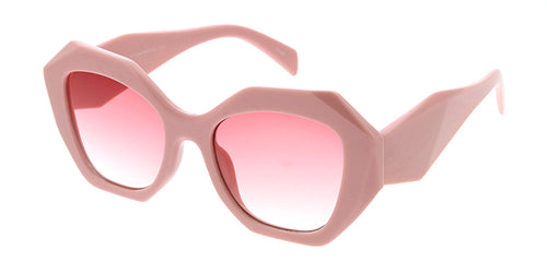 80302 Women's Plastic Large Geometric Designer Inspired Frame