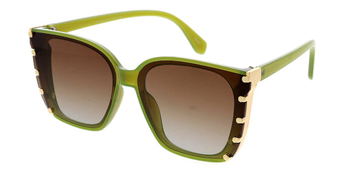 80306 Women's Large Plastic Square Hipster Frame w/ Metal Accent