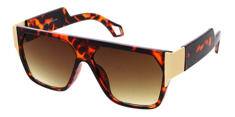 80327 Women's Large Plastic Flat Top Square Frame w/ Metal Accent