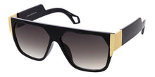 80327 Women's Large Plastic Flat Top Square Frame w/ Metal Accent
