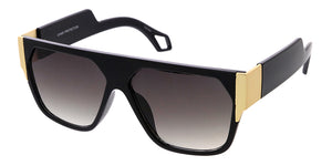 80327 Women's Large Plastic Flat Top Square Frame w/ Metal Accent