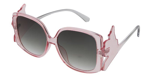 80329 Women's Plastic Large Square Frame w/ Butterfly Temple