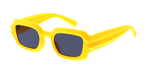 80330 Unisex Plastic Medium Rectangular Beveled Inset Frame w/ Grooved Temples