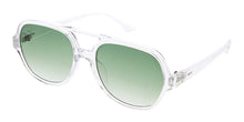 80339CRY/COL  Unisex Medium Plastic Aviator Crystal Color Frame w/ Color Lens