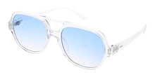 80339CRY/COL  Unisex Medium Plastic Aviator Crystal Color Frame w/ Color Lens