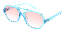80339CRY/COL  Unisex Medium Plastic Aviator Crystal Color Frame w/ Color Lens