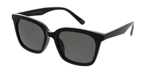 80350 Unisex Plastic Large Square Hipster Inspired Thin Frame