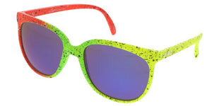 80360KSH/RV KUSH Large Plastic Retro 80's Inspired Frame w/ Color Mirror Lens