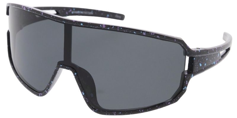 80368ME Men's Plastic Sport Large Shield Speckle Printed Frame