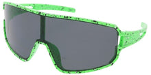 80368ME Men's Plastic Sport Large Shield Speckle Printed Frame