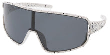 80368ME Men's Plastic Sport Large Shield Speckle Printed Frame