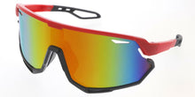 80380ME/RV Men's Plastic Sport Large Shield Frame w/ Color Mirror Lens