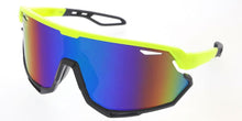 80380ME/RV Men's Plastic Sport Large Shield Frame w/ Color Mirror Lens