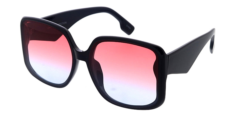 80408 Women's Plastic Large Square Frame w/ Flush Lens