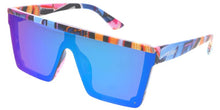 80417KSH KUSH Unisex Plastic Large Flat Top Rimless Shield Multi-Colored Printed Frame
