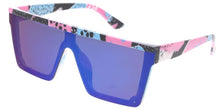 80417KSH KUSH Unisex Plastic Large Flat Top Rimless Shield Multi-Colored Printed Frame