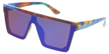 80417KSH KUSH Unisex Plastic Large Flat Top Rimless Shield Multi-Colored Printed Frame