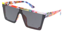 80417KSH KUSH Unisex Plastic Large Flat Top Rimless Shield Multi-Colored Printed Frame
