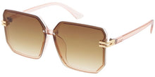 80439 Women's Large Plastic Rimless Square Frame w/ Metal Accent