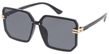 80439 Women's Large Plastic Rimless Square Frame w/ Metal Accent