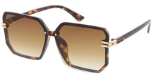 80439 Women's Large Plastic Rimless Square Frame w/ Metal Accent