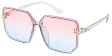 80439 Women's Large Plastic Rimless Square Frame w/ Metal Accent