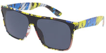 80454  Unisex Plastic Medium Rectangular Shield Multi-Colored Printed Frame