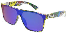 80455KSH KUSH Men's Plastic Medium Rectangular Shield Multi-Colored Printed Frame