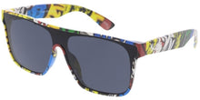 80455KSH KUSH Men's Plastic Medium Rectangular Shield Multi-Colored Printed Frame