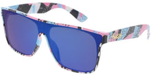 80455KSH KUSH Men's Plastic Medium Rectangular Shield Multi-Colored Printed Frame