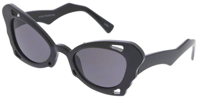80483 Women's Plastic Medium Cat Eye w/ Butterfly Shape Frame
