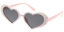 80489HRT Women's Plastic Heart Frame w/ Rhinestone Border