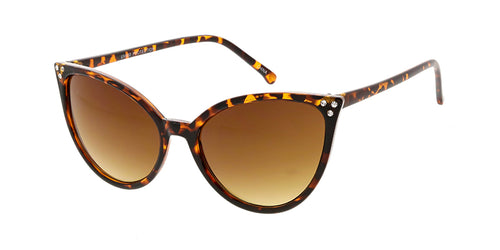8952RH Women's Plastic Vintage Inspired Cat Eye w/ Rhinestones